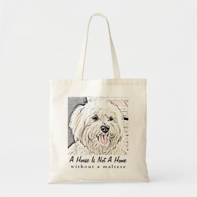 Maltese Puppy Collectable Tote Bag (Front)