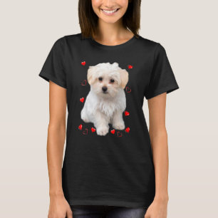 Maltese Puppy Hearts T-Shirt