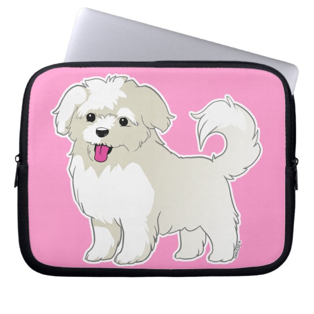 Maltese Puppy Laptop Sleeve (Front)