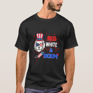 Maltese Red White Boom 4th Of July T-Shirt