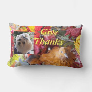 Maltese Seasons Leaves Design Lumbar Cushion