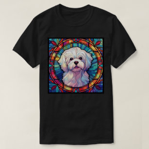 Maltese Stained Glass Art  T-Shirt