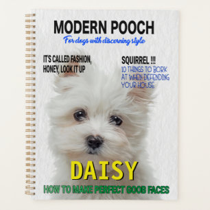Maltese Terrier Parody Magazine Cover Planner