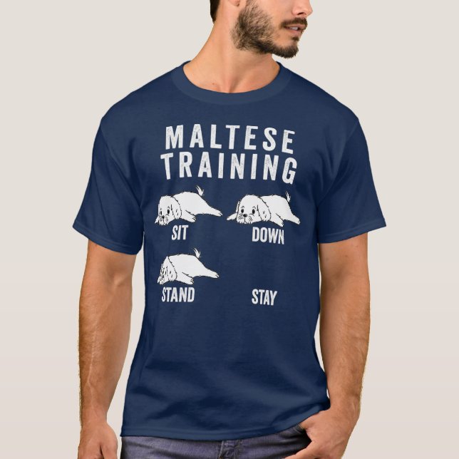 Maltese Training Dog T-Shirt (Front)