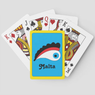 Maltese Vacation   Malta Fishing Boat Lucky Eye Playing Cards