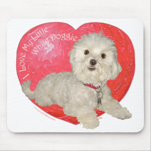 Maltese Valentine's Day Mouse Mat