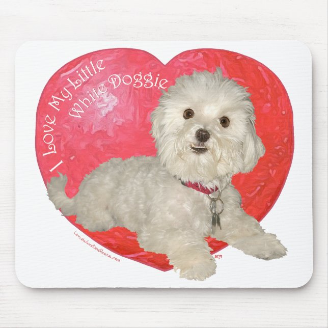 Maltese Valentine's Day Mouse Mat (Front)
