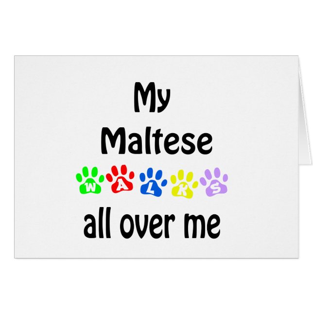 Maltese Walks Design (Front Horizontal)