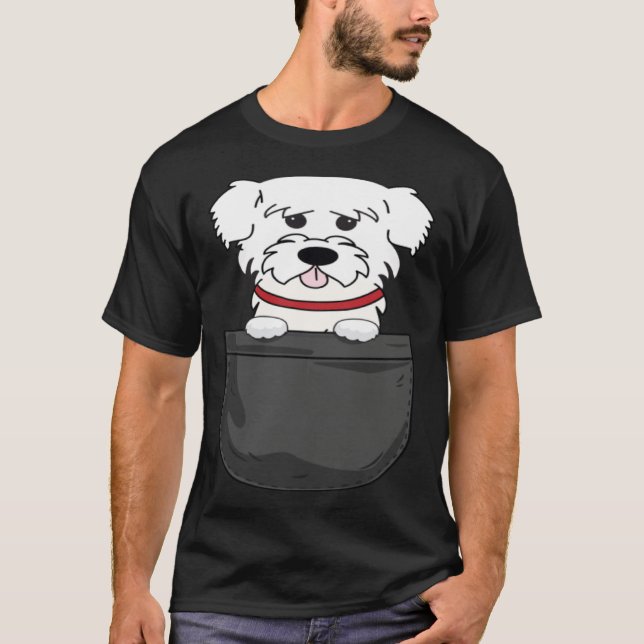 Malteser Mama Dad Dog in Bag T-Shirt (Front)