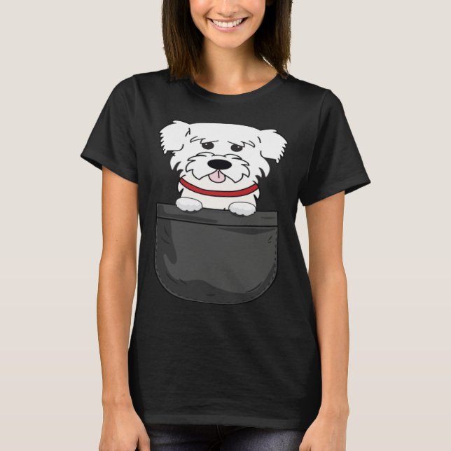 Malteser Mama Dad Dog in Bag T-Shirt (Front)