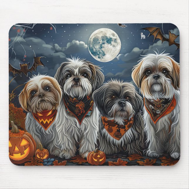 Malti Tzu Halloween Spooky Mouse Mat (Front)