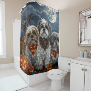 Malti Tzu Halloween Spooky Shower Curtain