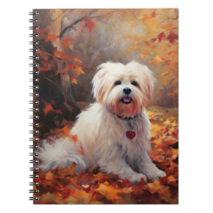 Malti Tzu in Autumn Leaves Fall Inspire Notebook