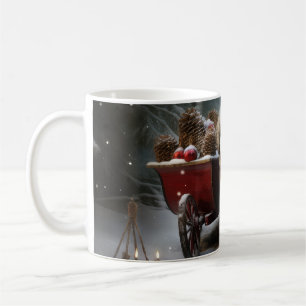 Malti tzu Snowy Sleigh Christmas Decor  Coffee Mug