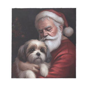 Malti Tzu With Santa Claus Festive Christmas Notepad
