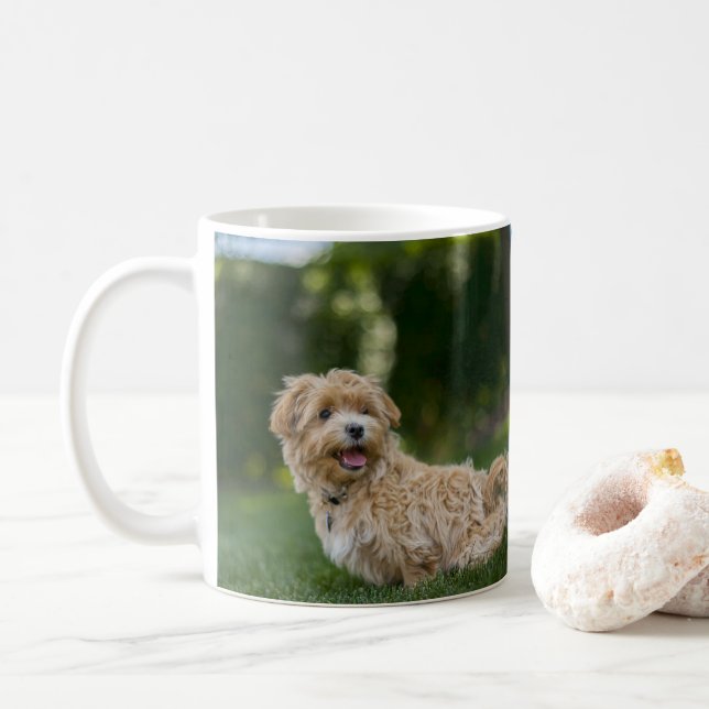 Maltipoo Coffee Mug (With Donut)
