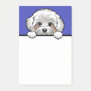 Maltipoo Cute Peeking Dog Lover Gifts Stationery Post-it Notes