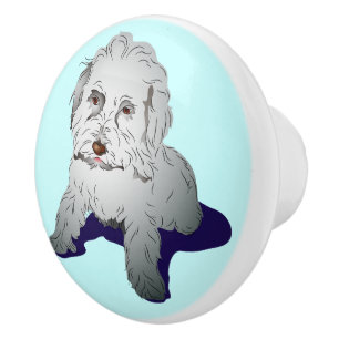Maltipoo Cute Puppy Ceramic Knob