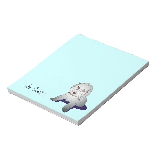 Maltipoo Cute Puppy Notepad (Rotated)