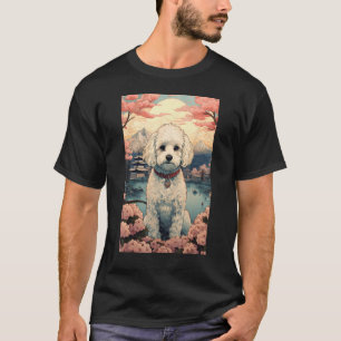 Maltipoo Dog Aesthetic Japanese Ukiyo e 4 T-Shirt