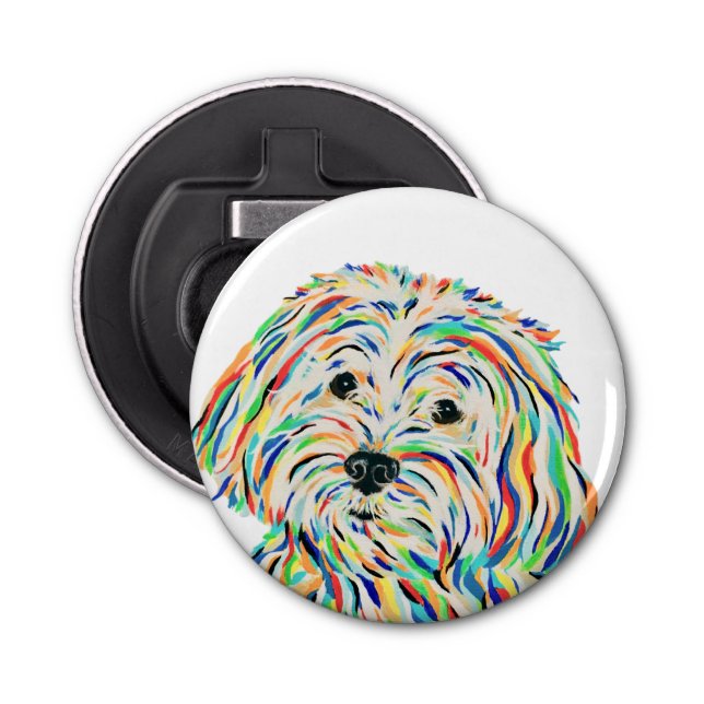Maltipoo Dog Bottle Opener (Front)