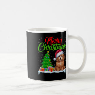 Maltipoo Dog Christmas Tree Lights Xmas Maltipoo D Coffee Mug