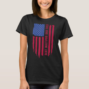 Maltipoo Dog Dad Patriotic Maltipoo Dad T-Shirt