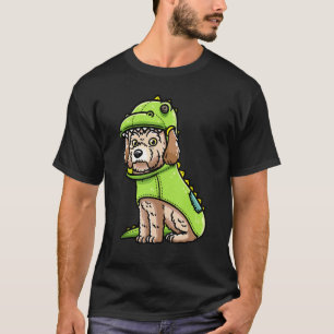 Maltipoo Dog In Dinosaur Costume T-Shirt