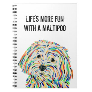 Maltipoo Dog Notebook 6.5" x 8.75"