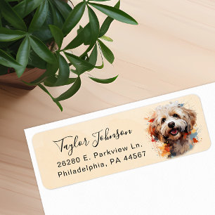 Maltipoo Dog Return Address Label