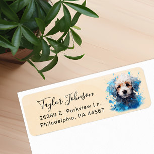 Maltipoo Dog Return Address Label