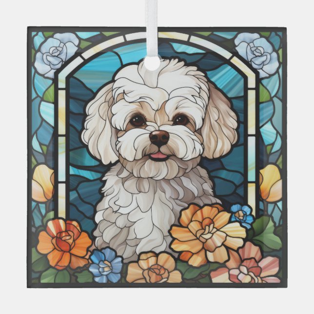 Maltipoo Dog Square Ornament (Front)