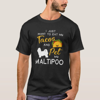 Maltipoo Dog Tacos Lover Owner Christmas Birthday T-Shirt
