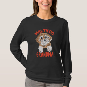 Maltipoo Grandma Maltese Poodle Dog Granny Maltipo T-Shirt