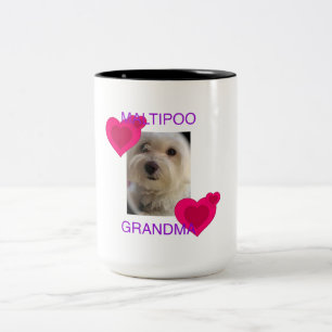 Maltipoo Grandma Two-Tone Coffee Mug