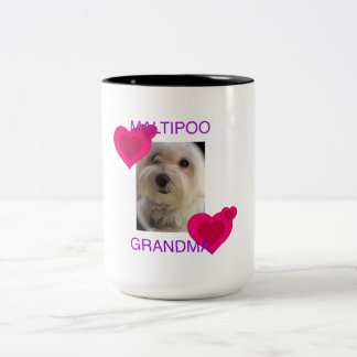 Maltipoo Grandma Two-Tone Coffee Mug