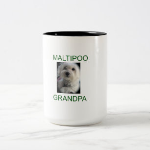 Maltipoo Grandpa Two-Tone Coffee Mug
