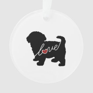 Maltipoo Love Ornament