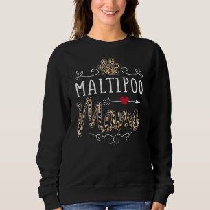 Maltipoo Mama Leopard Print Women Dog Mum Sweatshirt