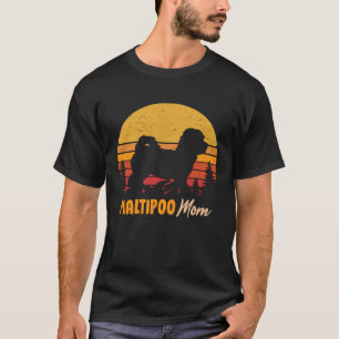Maltipoo Mama Vintage Retro Dog Women T-Shirt