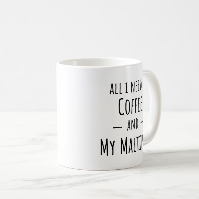 Maltipoo Mug Funny Gift Idea Coffee Mug (Front Right)