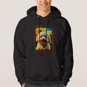 Maltipoo Painting Sunflower Flower Mom Women Flora Hoodie