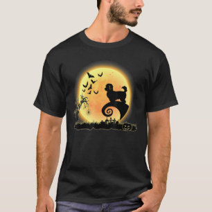 Maltipoo Scary And Moon Dog Halloween Costume T-Shirt