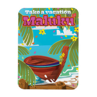 Maluku holiday travel poster. magnet