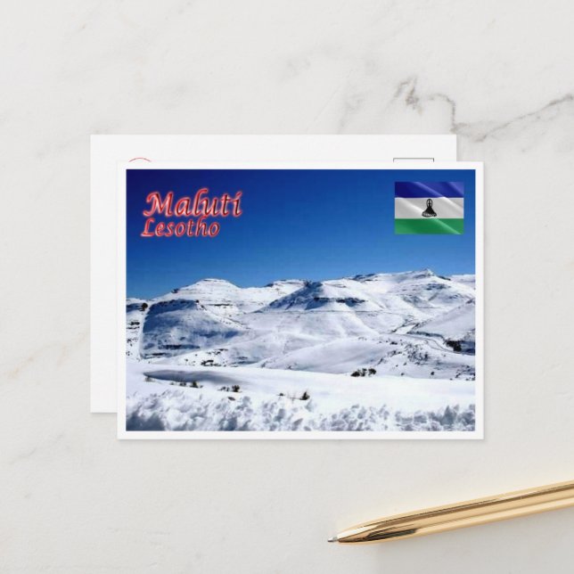 Maluti - Lesotho - Postcard (Front/Back In Situ)