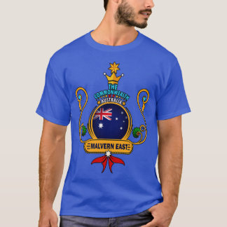 Malvern East suburb Golden Australian Flag Souveni T-Shirt