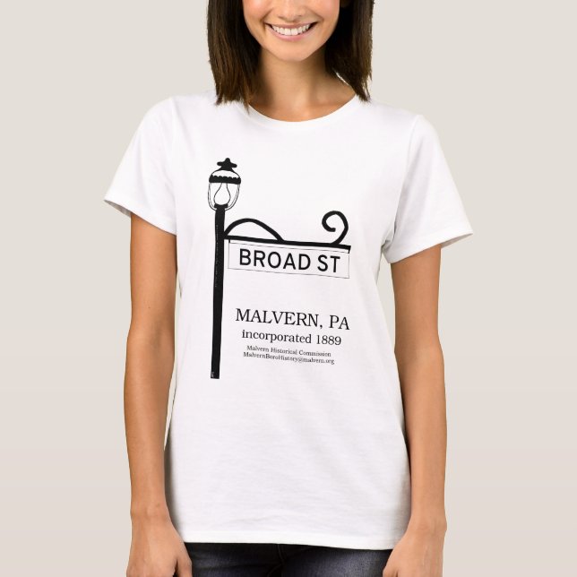 Malvern PA - Broad Street T-Shirt (Front)
