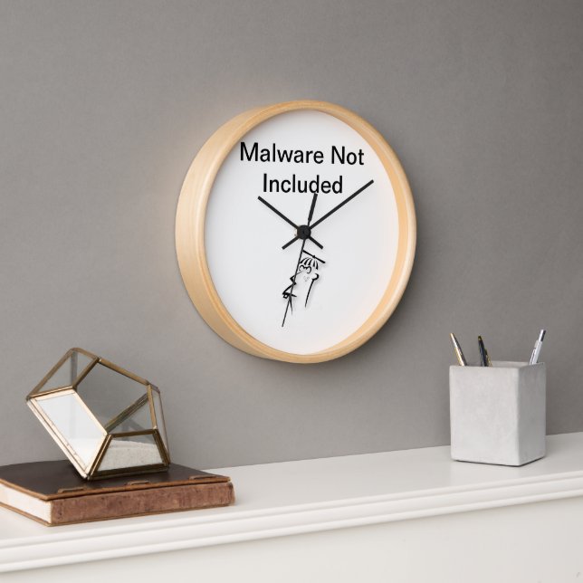 Malware Note Included Clock (Office)