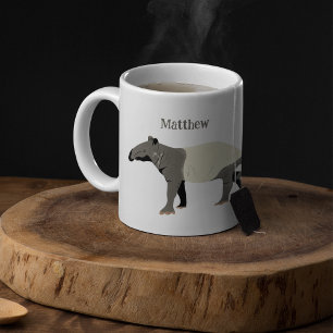 Malyan Tapir Illustration Personalised Wild Animal Coffee Mug