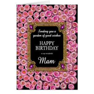 Mam Birthday Pink Daisies